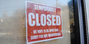 Temporarily Closed Signage